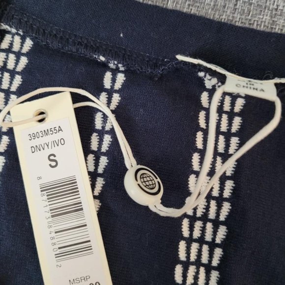 Max Studio Navy And Cream Sleeveless Dress - Picture 6 of 6